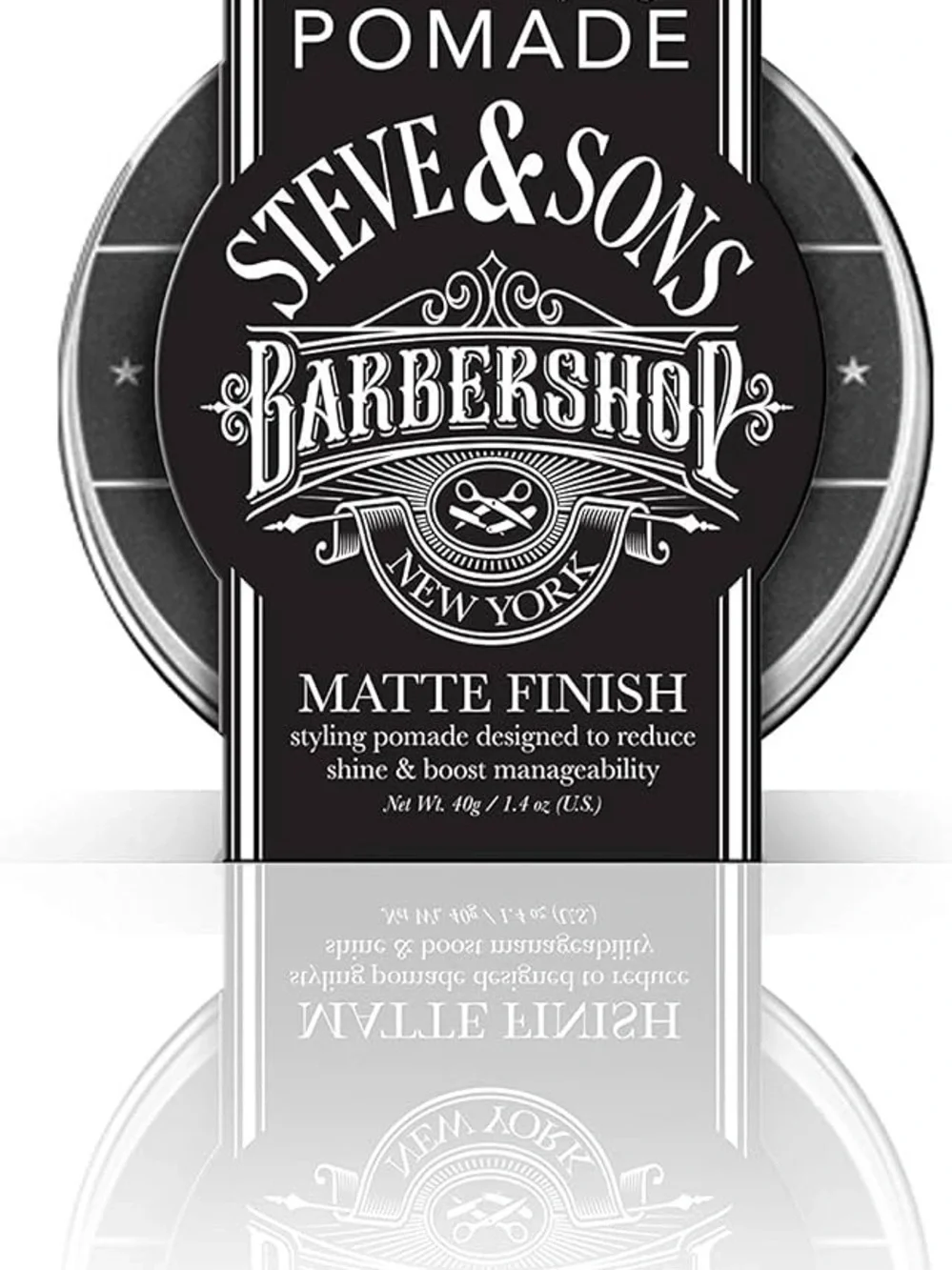 Steve and Sons Barbershop - Black Matte Finish Pomade - Men's Styling Cream